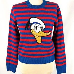 Donald Duck Disney Striped Sweater